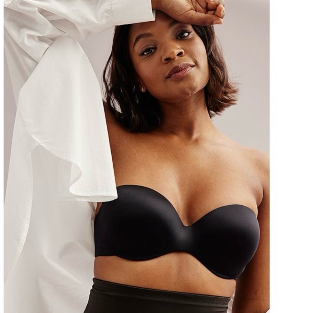 Maidenform Full Coverage Strapless Underwire Bra in black